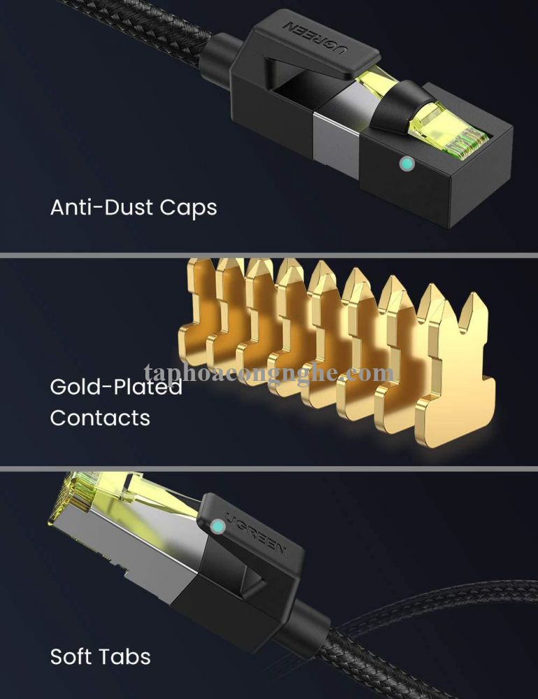 Ugreen 80424 3M CAT7 OD5.5mm cáp mạng truyền dữ liệu giữa các máy tính NW150 30080424